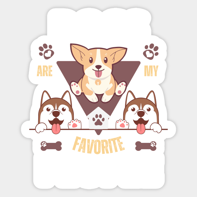 dogs are my favorite people Sticker by HyzoArt